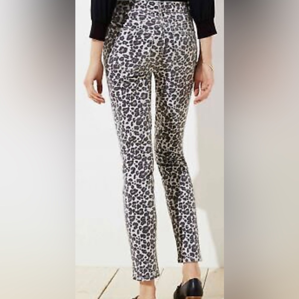 Ann Taylor Loft Skinny Leopard Print Wild Side Mob Wife Jean. Sz.26/2